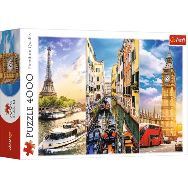Puzzle carton 4000 piese Trefl Călătorie în Europa 45009 Puzzle carton 4000 piese Trefl Călătorie în Europa 45009