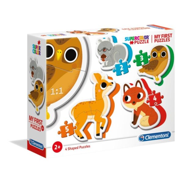 Puzzle din carton 2-5 piese Clementoni Supercolor My First Animale din pădure 20814 434862
