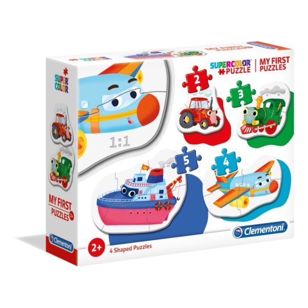 Puzzle din carton 2-5 piese Clementoni Supercolor My First vehicule set 4x 20811 Puzzle din carton 2-5 piese Clementoni Supercolor My First vehicule set 4x 20811