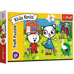 Puzzle din carton 30 piese Trefl Kicia Kocia împreună cu prietenii 18264