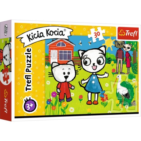 Puzzle din carton 30 piese Trefl Kicia Kocia împreună cu prietenii 18264 Puzzle din carton 30 piese Trefl Kicia Kocia împreună cu prietenii 18264