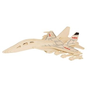 Puzzle din lemn 3D avion de vânătoare F-15 Colorarte PJ-S124/C-013