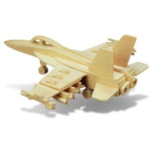 Puzzle din lemn 3D Avion de vânătoare F-18 Hornet Bomber Colorarte PJ-S072