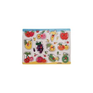 Puzzle din lemn educativ Învață fructele, 12 piese, 3+ ani, Colorarte DX543