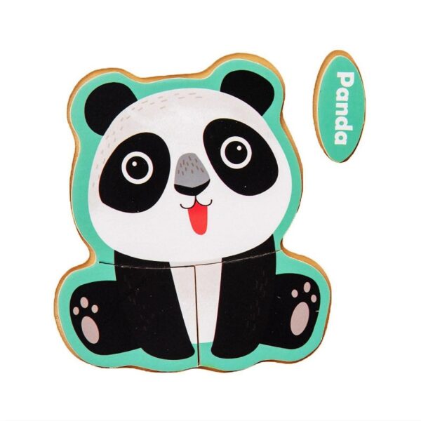 Puzzle din lemn mini Animale/Mașini, 3 piese, Colorarte