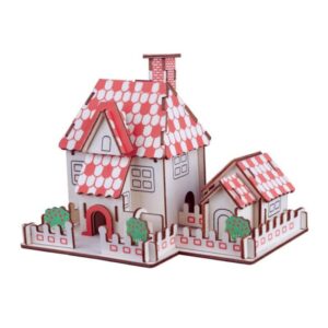 Puzzle lemn 3D Casa mare / Casa mică, 2 foi, CNX, B-011