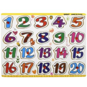 Puzzle lemn educativ CNX Învață numere 1-20 DX537