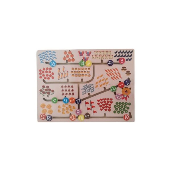 Puzzle lemn labirint învață să numeri de la 1 la 20 Colorarte Puzzle lemn labirint învață să numeri de la 1 la 20 Colorarte