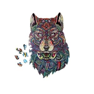 Puzzle lemn Lup sălbatic 14+ ani BrushMe PZ2