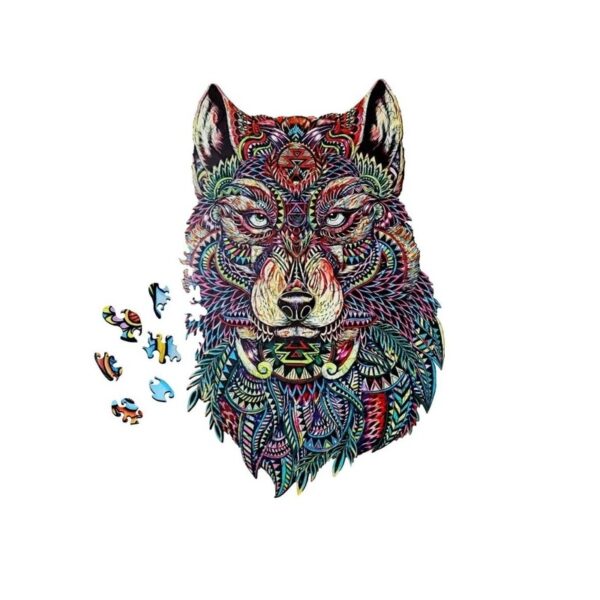 Puzzle lemn Lup sălbatic 14+ ani BrushMe PZ2