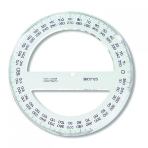 Raportor plastic transparent 360° / 125 mm Koh-I-Noor cristal