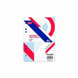 Rezervă caiet mecanic A5, 50 file, matematică DACO AR