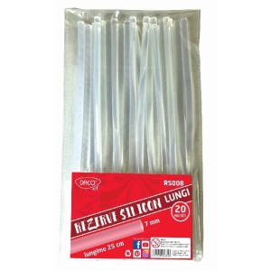 Rezervă silicon 7 mm 25 cm set 20 RS008 DACO