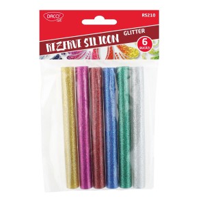 Rezerve silicon 11 mm set 6 glitter DACO RS210