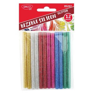 Rezerve silicon 7 mm set 12 Glitter RS207 DACO