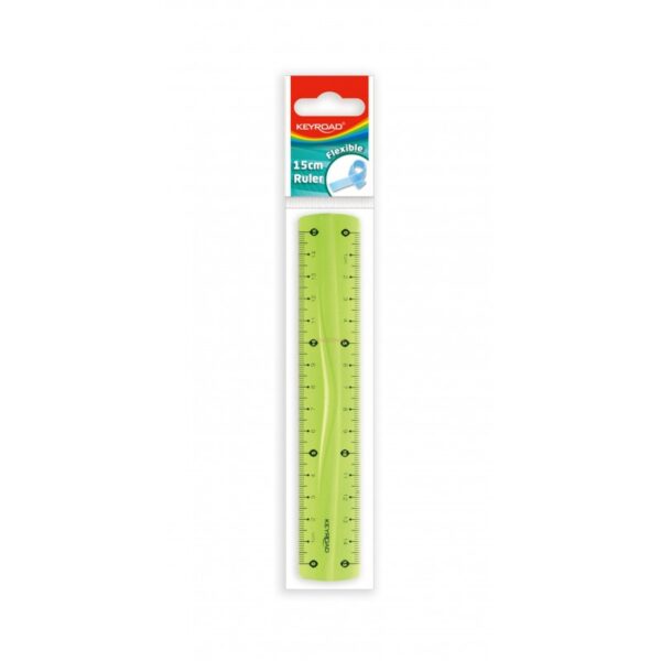 Riglă Keyroad KR970854-15 de 15 cm din plastic flexibil Riglă Keyroad KR970854-15 de 15 cm din plastic flexibil