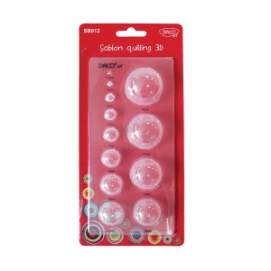 Șablon quilling 3D 12 forme DACO SB012