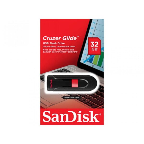MEMORIE USB 2.0 SANDISK 32 GB, retractabila, carcasa plastic, negru, "SDCZ60-032G-B35"