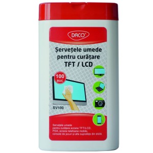 Șervețele DACO SV100 pentru curățare TFT/LCD