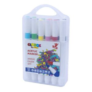 Set 12 markere acrilice Globox 3685