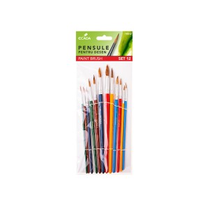 Set 12 pensule cu vârf rotund ECADA 79012
