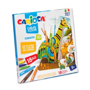 Set 3D + 18 carioci Girafă CARIOCA 42901
