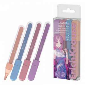 Set 4 evidențiatoare ErichKrause Visioline V-18 Manga