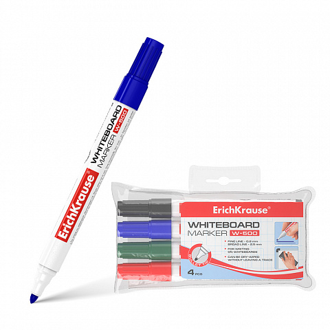 Set 4 markere pentru tablă ErichKrause W-500 12849