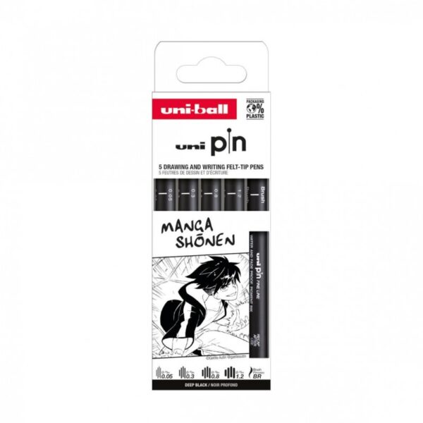 Set 5 linere UNI PIN-200 ASP013 pe bază de apă negru Set 5 linere UNI PIN-200 ASP013 pe bază de apă negru