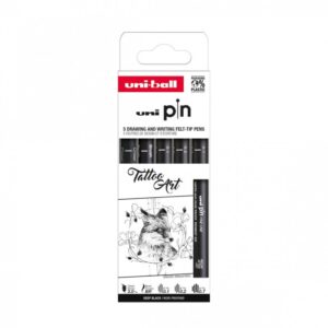 Set 5 linere UNI PIN-200 ASP018 pe bază de apă negru