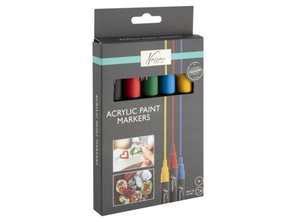 Set 5 markere acrilice Grafix AR0156