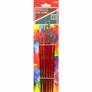 Set 6 pensule cu păr de ponei DACO PN6
