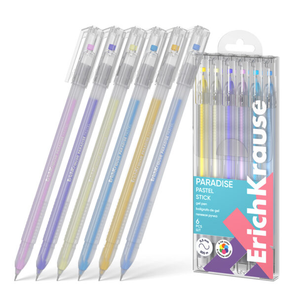 Set 6 pixuri cu gel ErichKrause Paradise Stick Pastel 0.6 Set 6 pixuri cu gel ErichKrause Paradise Stick Pastel 0.6