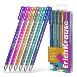 Set 6 pixuri cu gel glitter ErichKrause G-Cube 1.0