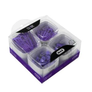 Set agrafe, clipsuri și pioneze pentru panou de plută MAS Cubbie Premium mov