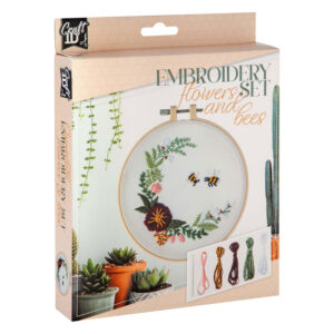 Set broderie Create It flori și albinuțe 15,2 cm