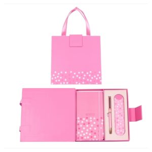 Set cadou pix roz agendă mate A6 etui Cresco Classic PREMIUM 851001