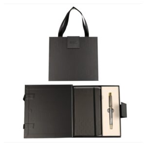 Set cadou stilou grafit argintiu și agendă mate A6 Cresco Elegant Premium 850061-1