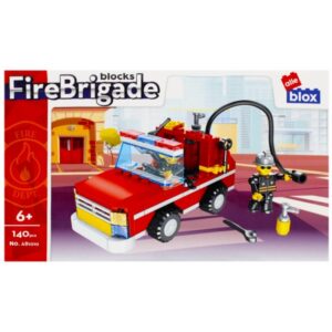 Set de construcție Alleblox Fire Brigade mașină de pompieri AB1010, 140 piese