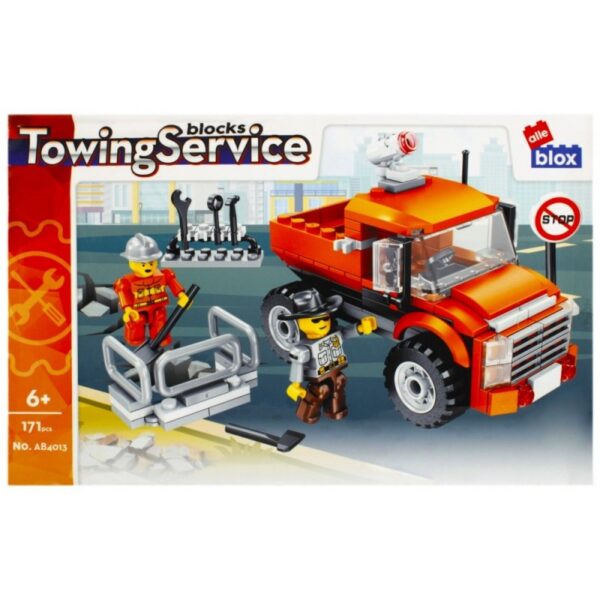 Set de construcție Alleblox Towing Service camion de depanare AB4013, 171 piese, 6+ Set de construcție Alleblox Towing Service camion de depanare AB4013, 171 piese, 6+