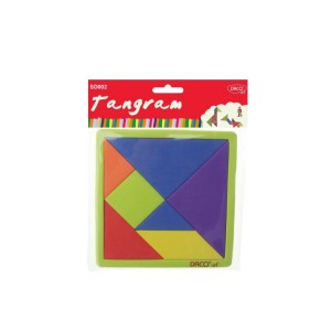 Set didactic tangram DACO SD002 cu 7 piese colorate