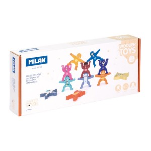 Set educațional din lemn Aliens Tower MILAN 660520 Set educational lemn aliens tower milan 660520