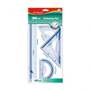 Set geometrie KEYROAD KR971429, 30 cm, 4 piese