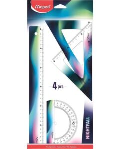 Set geometrie Maped Nightfall 30 cm, 4 piese