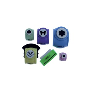 Set perforatoare hobby pentru hârtie DACO PF6V, 6 modele diverse