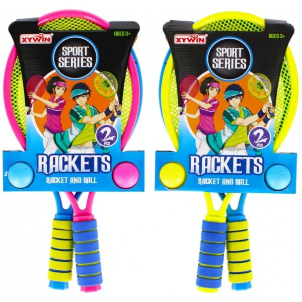 Set tenis MegaCreative 427580 cu 2 rachete și 2 mingi, multicolor