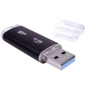 USB Flash Drive SP, Blaze B02, 3.2, 64GB, Negru "SP064GBUF3B02V1K"