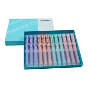 Stilou cu cerneală termosensibilă CNX 652M, capac cu imprimeu fructe, culori pastel