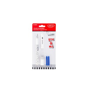 Stilou daco CU radiera you and ME alb ST300W