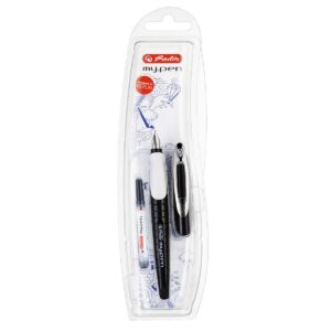 Stilou Herlitz my.pen M pentru dreptaci, negru/alb